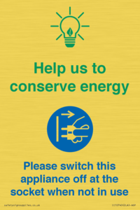 Help us to conserve energy - Unplug the kettle when finished